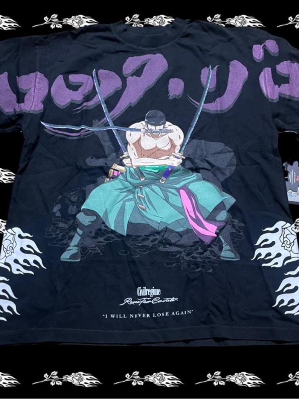Civilregime x One Piece “ZORO'S RISE AMERICAN CLASSIC OVERSIZED TEE”